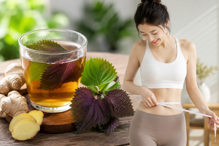 Có Nên Uống Nước Lá Tía Tô Kết Hợp Gừng Để Giảm Cân?