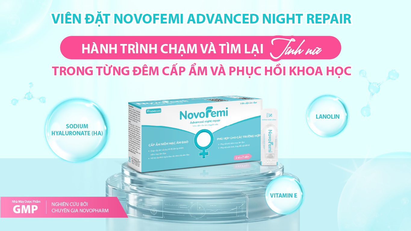 anh-1-17860766646101287409934 Khám Phá Lợi Ích Của Viên Đặt Âm Đạo Novofemi Advanced Night Repair Đối Với Phụ Nữ - Ảnh 1.