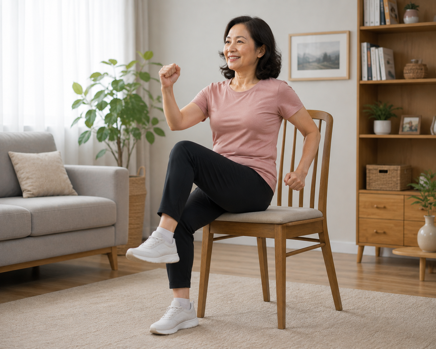Đi bộ tại chỗ khi ngồi