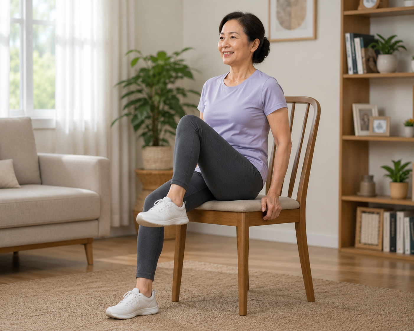 Nâng đầu gối khi ngồi