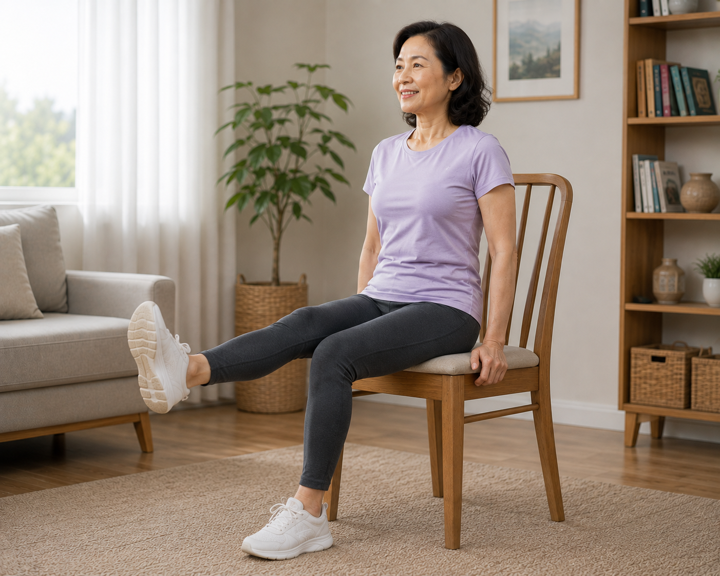 Duỗi chân khi ngồi