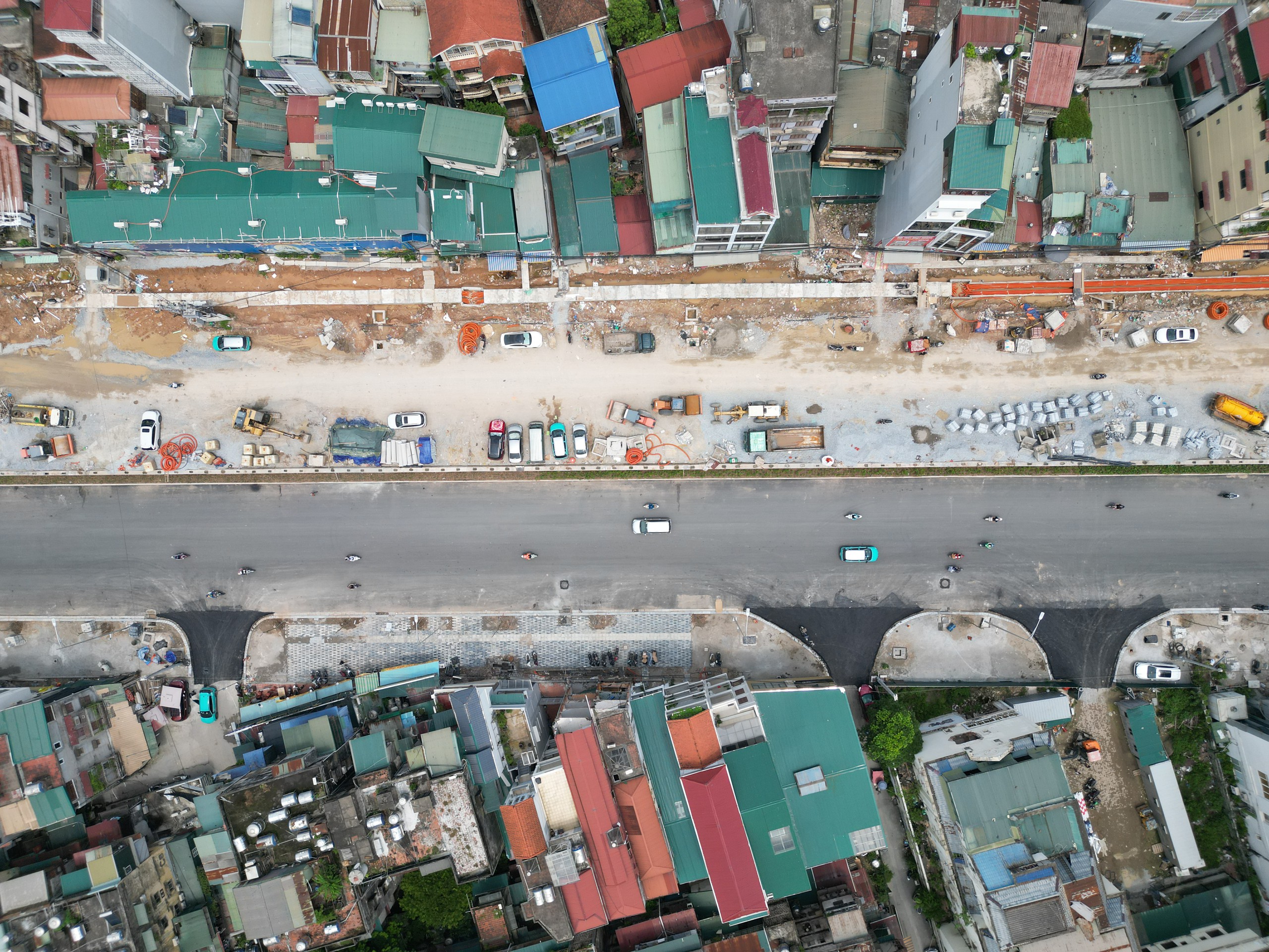 dji0253-1788107558723155077943 Vành đai 1 tháo dỡ rào chắn trước ngày thông xe kỹ thuật 2/9- Ảnh 12.