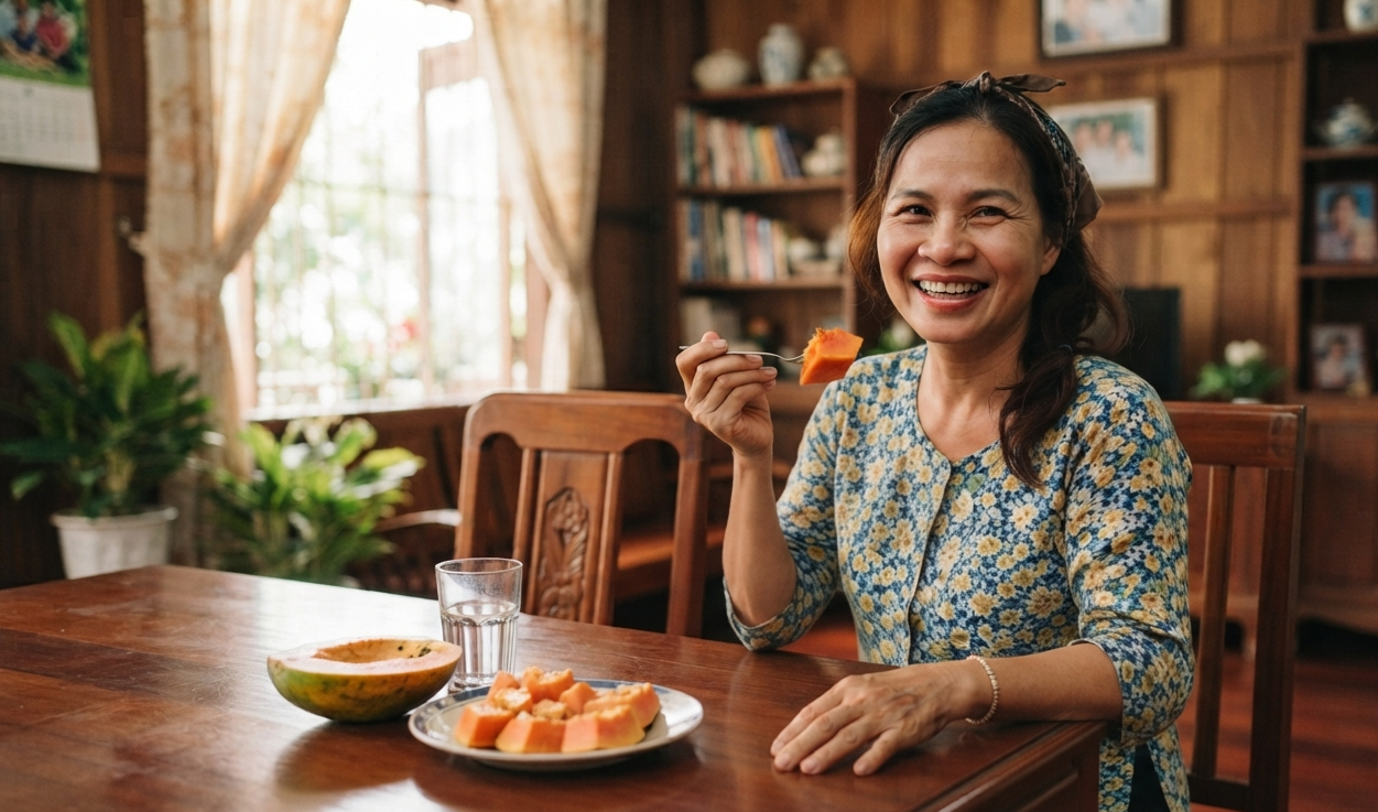 Ăn đu đủ khi bụng đói giúp hệ tiêu hóa hoạt động tốt