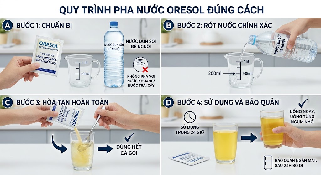 quy-trinh-pha-nuoc-oresol-17841888154571968556995 6 sai lầm phổ biến khi tự dùng thuốc cầm tiêu chảy mùa hè - Ảnh 1.