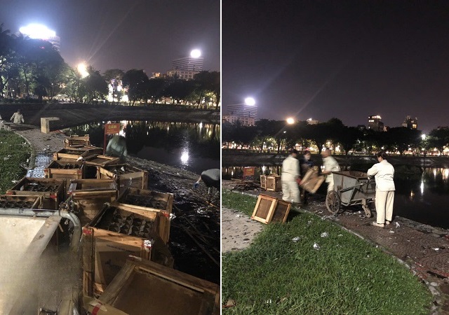 11-17884239421511884320197 Thức trắng đêm sau màn pháo hoa rực rỡ để công viên sạch đẹp lúc bình minh- Ảnh 1.
