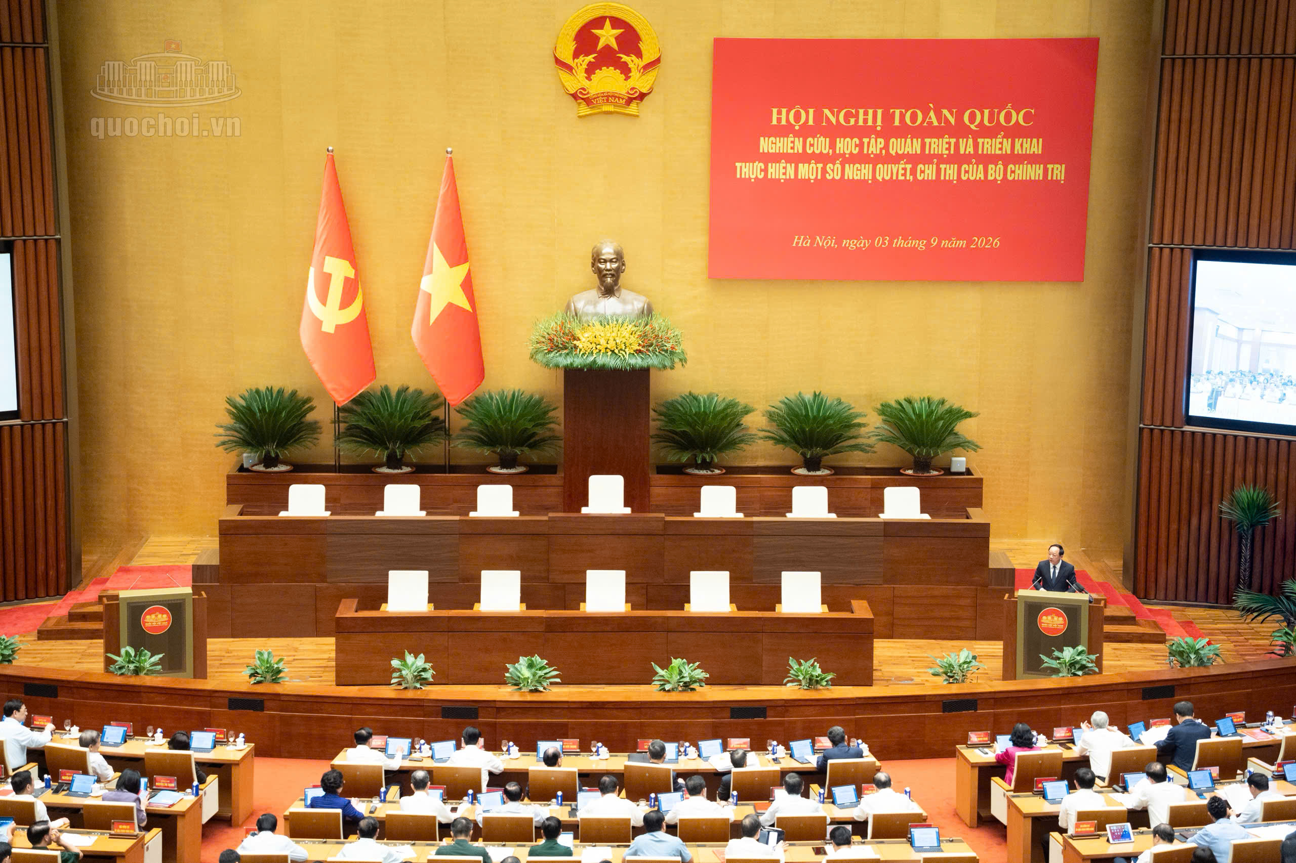 toan-canh-hoi-nghi-17884038557111394063783 Nghị quyết 27: Y tế dự phòng là then chốt, y tế cơ sở là nền tảng- Ảnh 1.